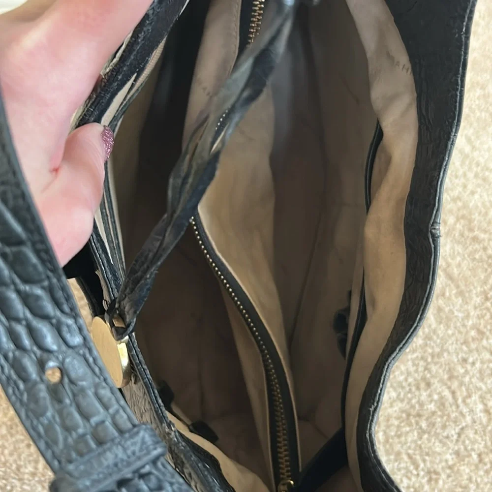 Brahmin Maggie Hobo Purse - Black Croc